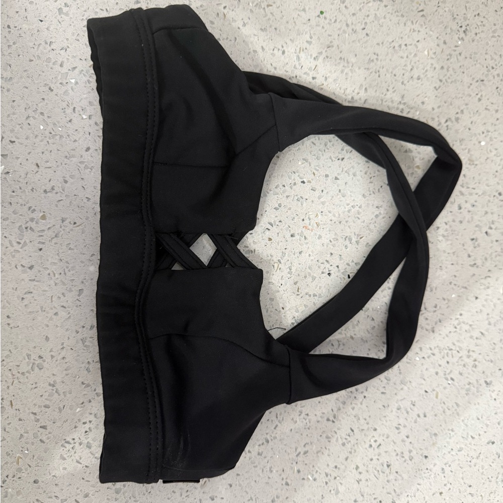 FIVE DANCEWEAR Kids Black Cross-Back Juliet bra